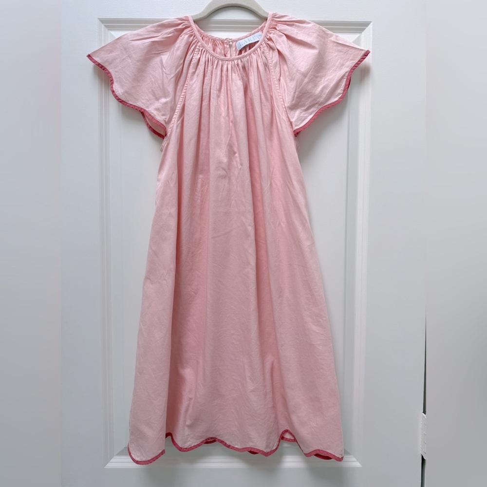 Lake Pajamas pink Patio Dress with coral piping size XS
